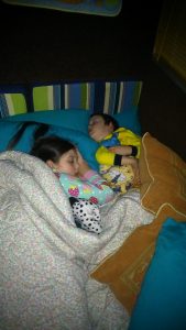 two sleeping children