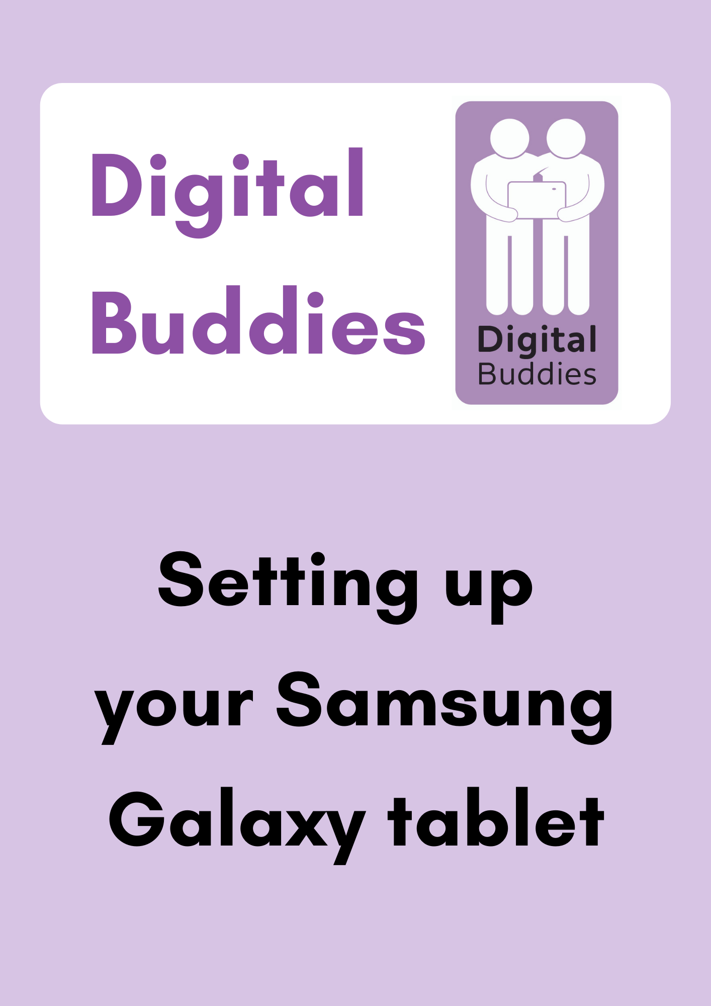 Setting up your Samsung Galaxy tablet