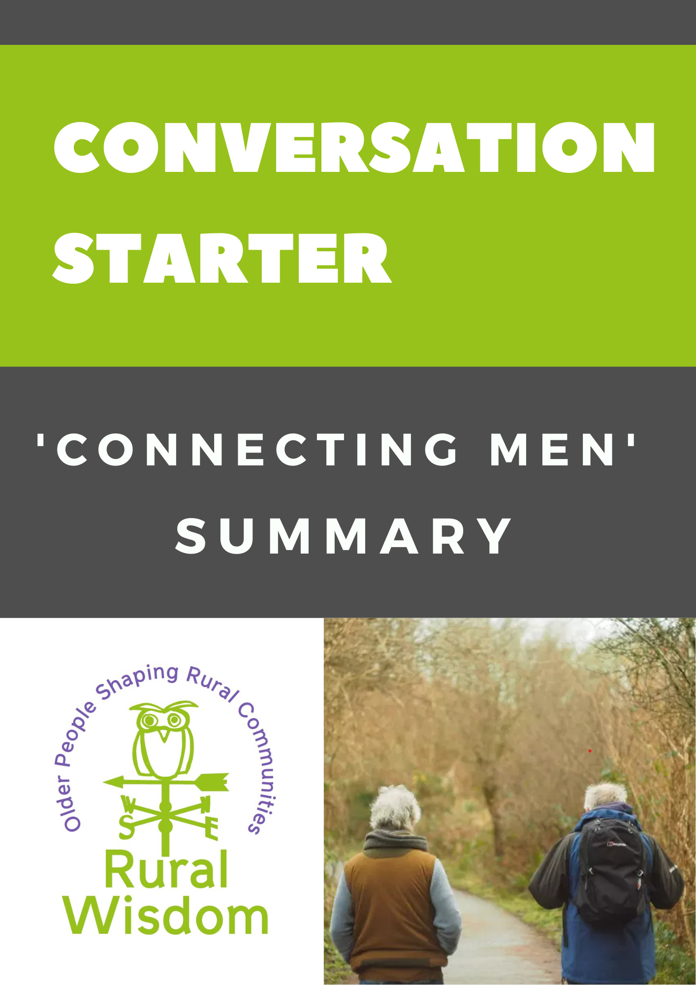 Conversation starter. 'Connecting Men' summary