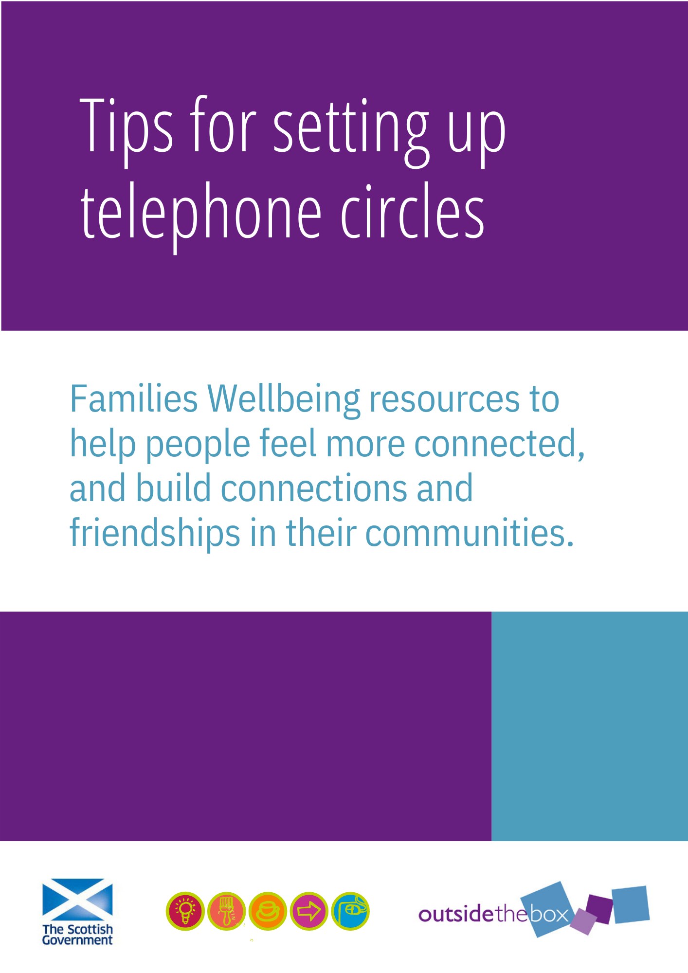 Tips for setting up telephone circles. Families Wellbeing resources to help people feel more connected, and build connections and friendships in their communities.