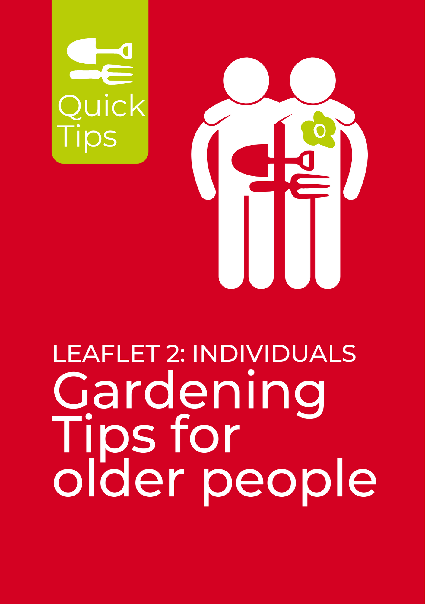 Gardening tips for older people - leaflet for individuals