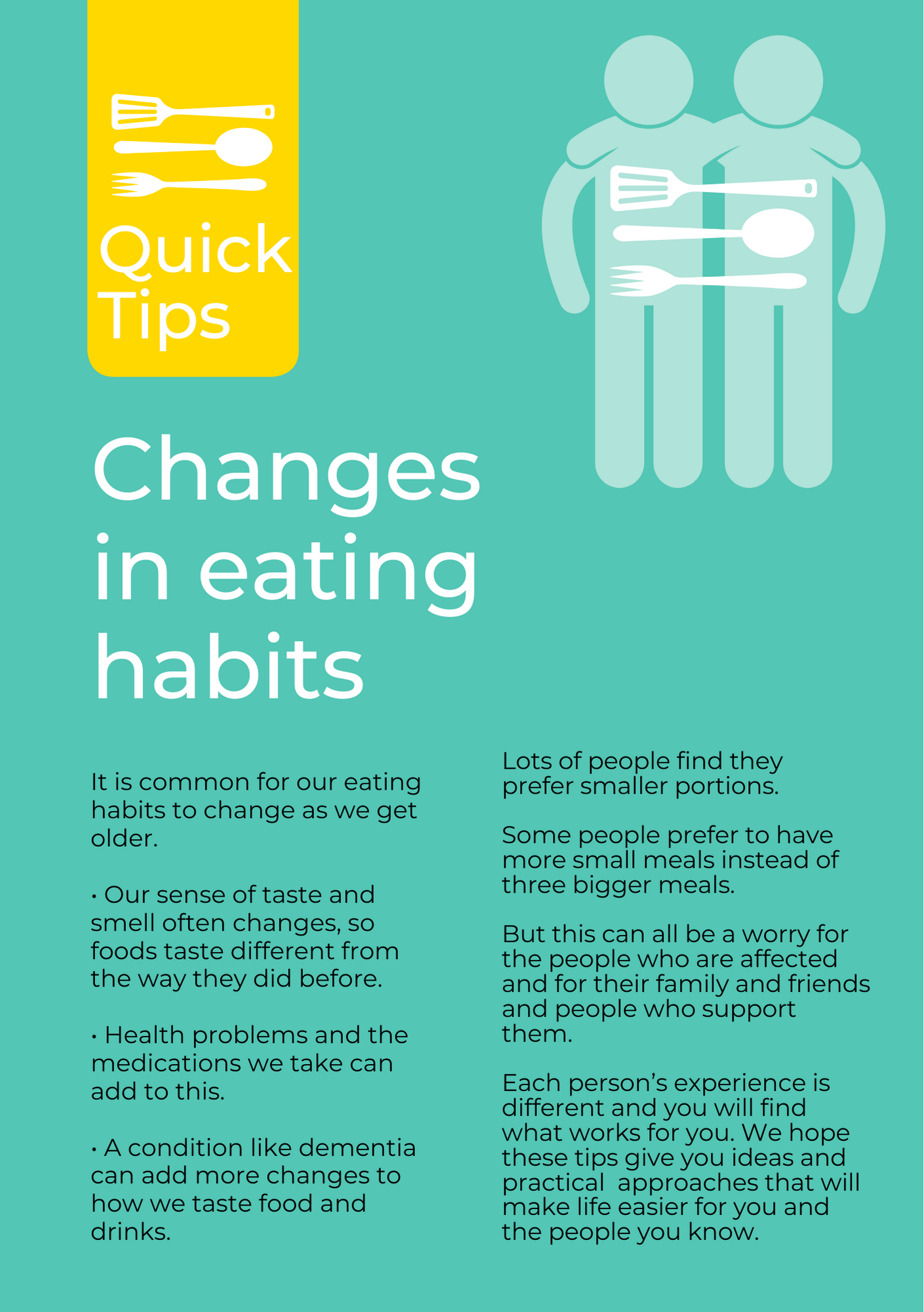 Changes in eating habits quick tips