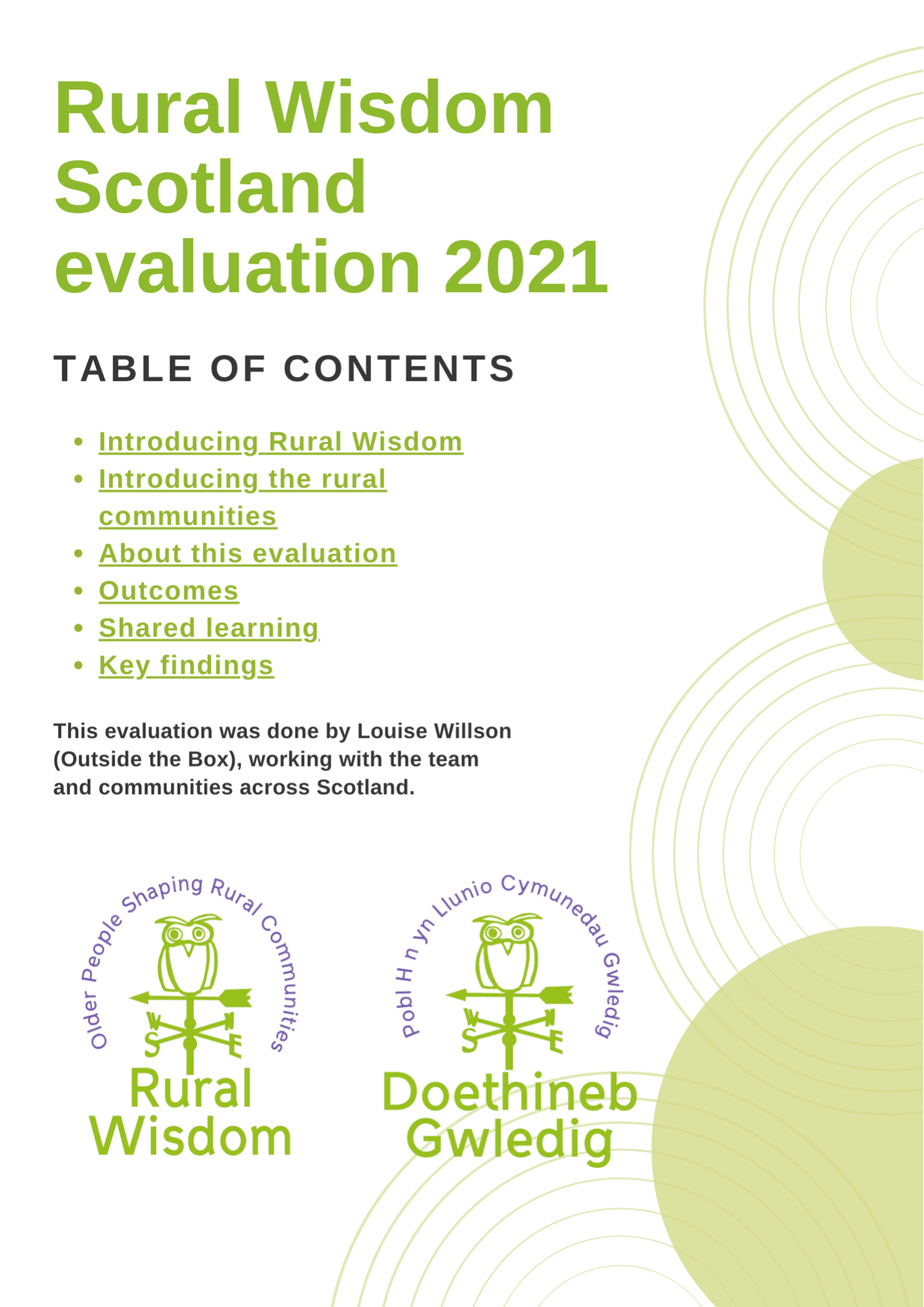 evaluation report cover