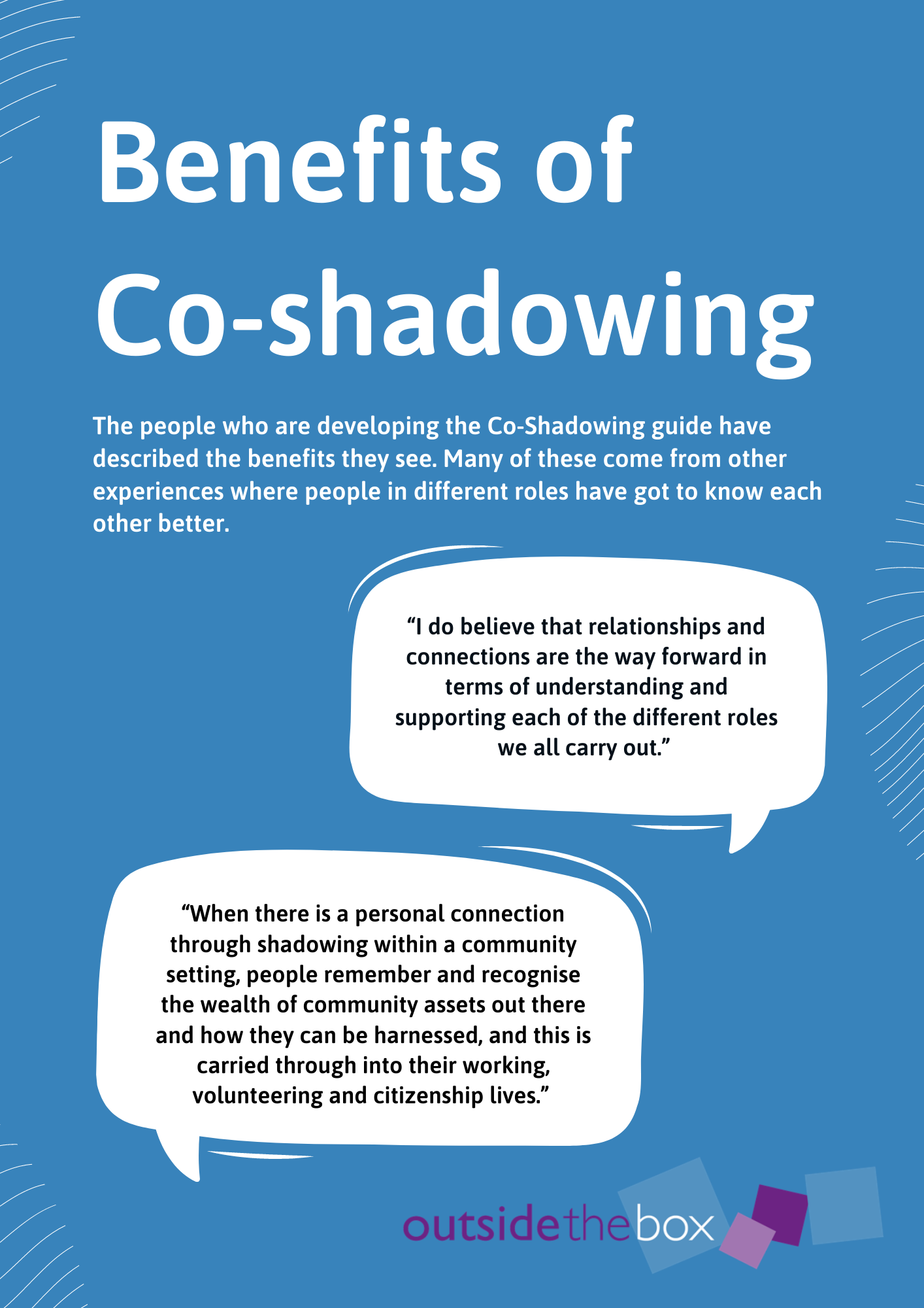Benefits of co-shadowing cover page